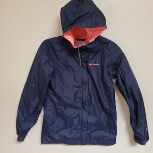 Columbia Kids' Navy Blue Jacket with Pink Accents
